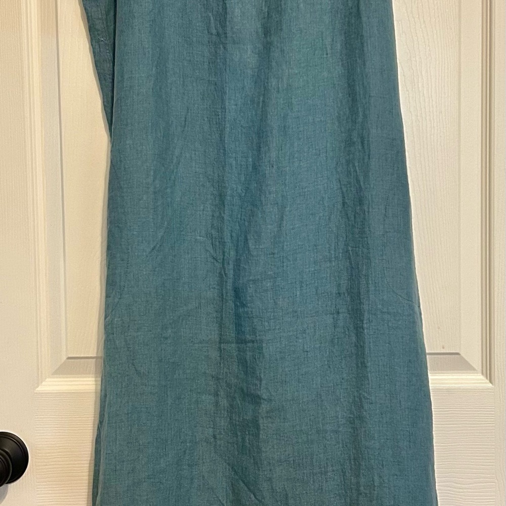 J. Jill Teal Linen Dress 3X - Picture 3 of 3